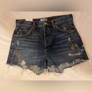 AGOLDE Jaden Cutt-Off Shorts in Love Street